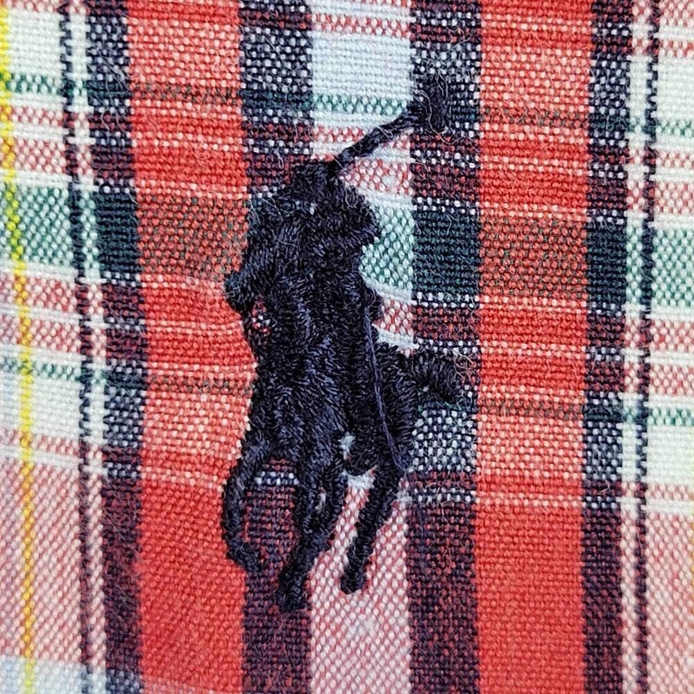 Polo Ralph Lauren Blake Shirt Men's Medium Red Christmas Plaid LS Button Up - Picture 4 of 11